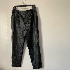 Black leather pants